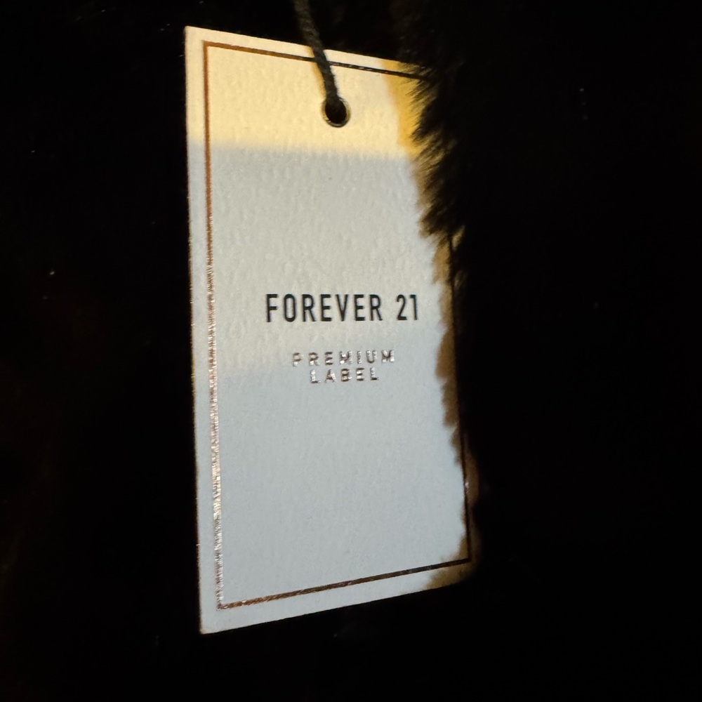Forever 21 Plush Black Jacket perfect for holidays! - Picture 3 of 7